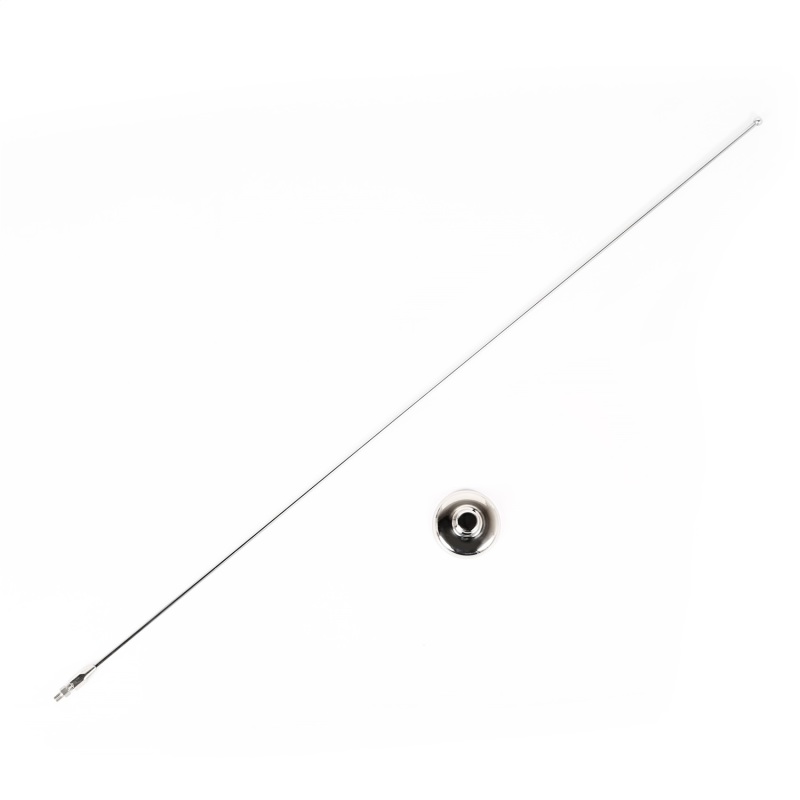 Jeep Wrangler TJ Antenna Mast & Base - Rear - Rugged Ridge - OE Style - Stainless Steel - `97-`06